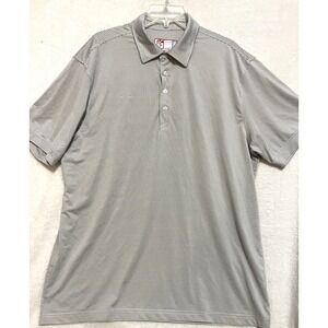 Chick-Fil-A Gray Striped Work Polo Shirt Mens Large Uniform
